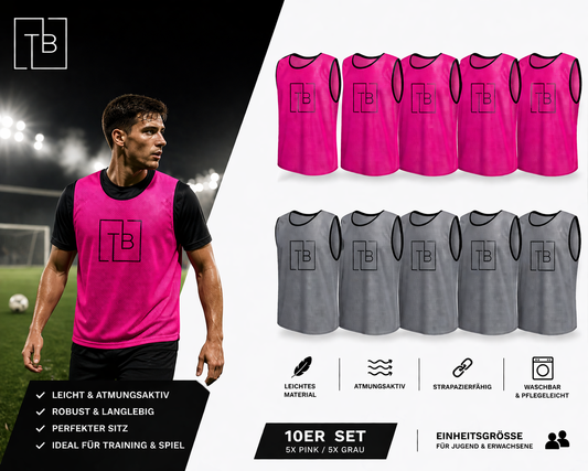 Fußball Leibchen Set 10 Stück: 2 Farben