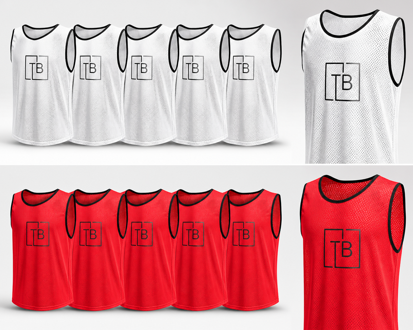 Fußball Leibchen Set 10 Stück: 2 Farben