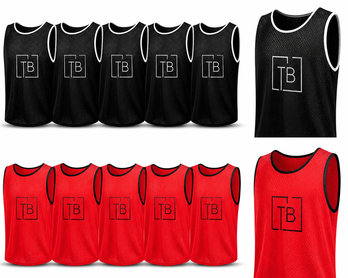 Fußball Leibchen Set 10 Stück: 2 Farben