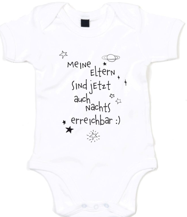 Baby bodysuit “My parents are now also reachable at night”