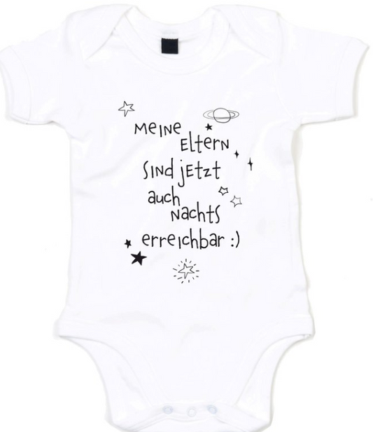 Baby bodysuit “My parents are now also reachable at night”